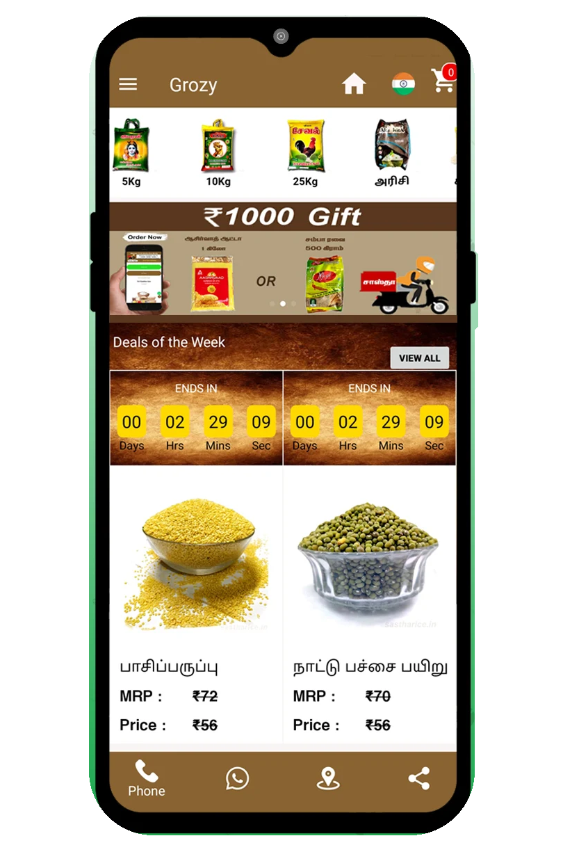 Grozy grocery delivery app